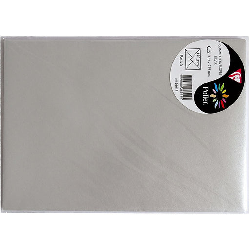 Sobre 162x229mm 120g 5ud plata N/A CENTROARTESANO
