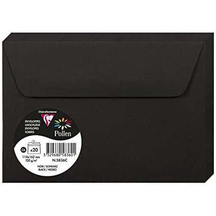 Sobre C6 114x162 120g 5ud negro N/A CENTROARTESANO