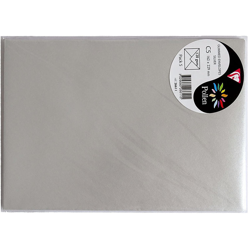 Sobre C6 114x162 120g 5ud plata N/A CENTROARTESANO