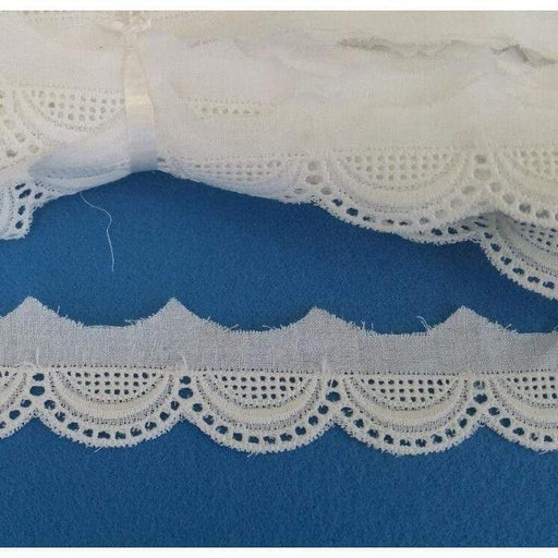 Tira batista bordada algodon blanco 3696 N/A CENTROARTESANO