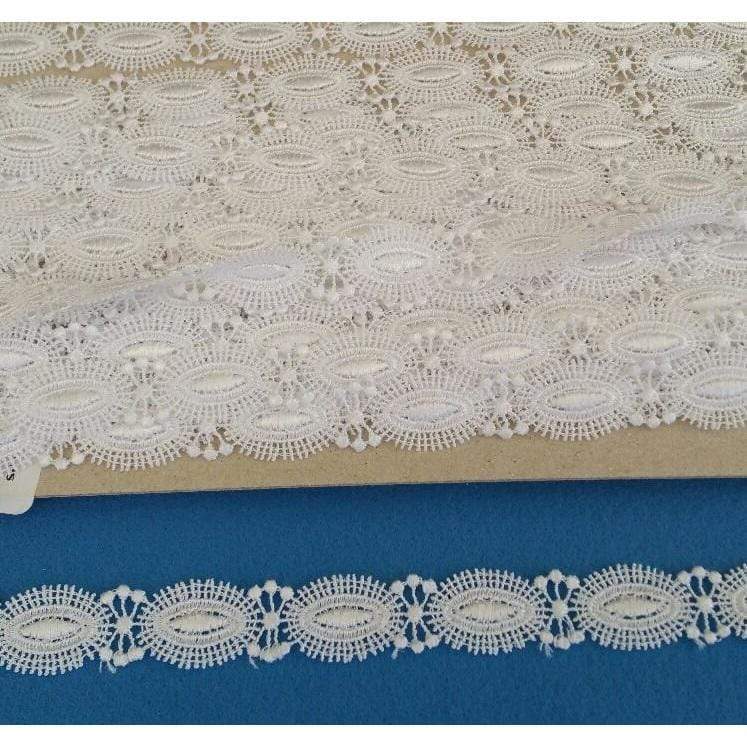 Tira guipur rayon poliester blanco 46898 N/A CENTROARTESANO