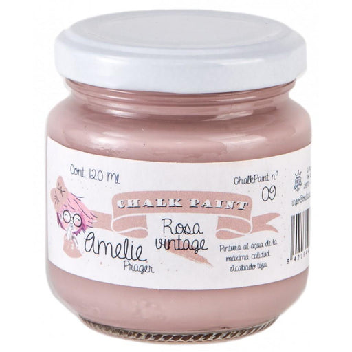Pintura chalky orita Amelie 120ml AMC12009 rosa vintage ORITA CENTROARTESANO