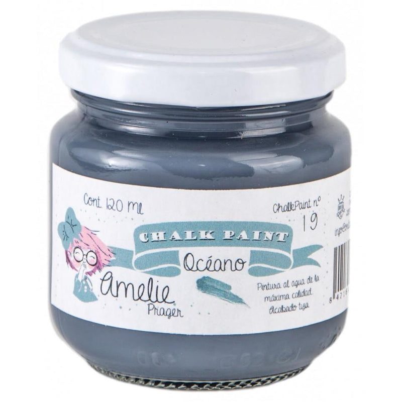 Pintura chalky orita Amelie 120ml AMC12019 oceano ORITA CENTROARTESANO