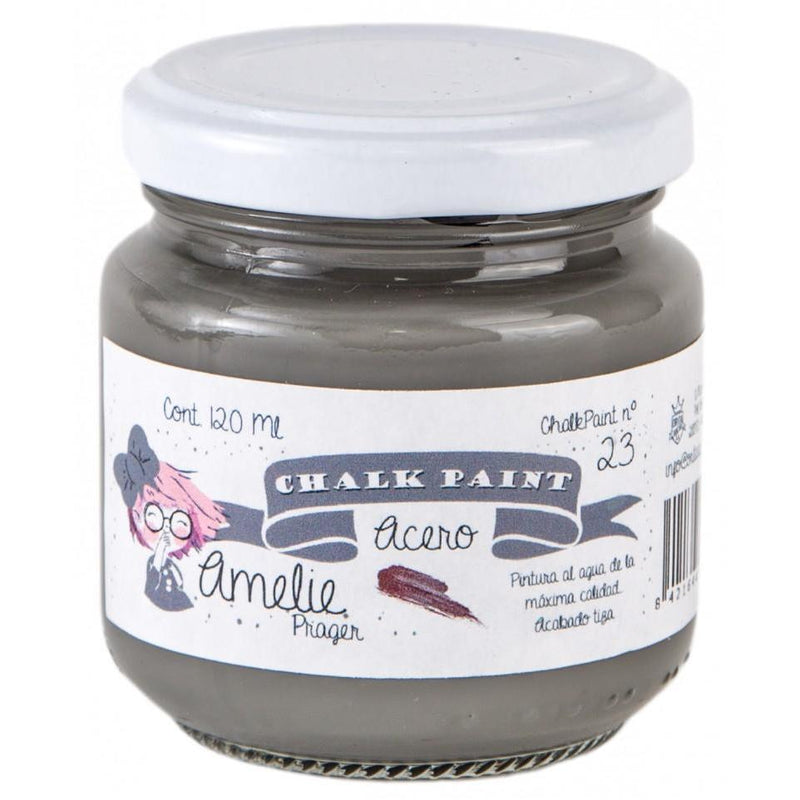 Pintura chalky orita Amelie 120ml AMC12023  acero ORITA CENTROARTESANO