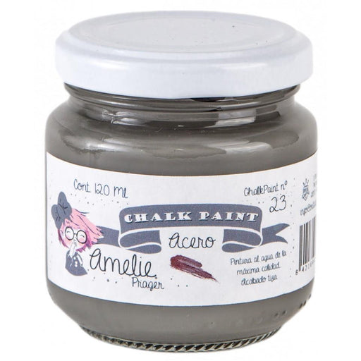 Pintura chalky orita Amelie 120ml AMC12023  acero ORITA CENTROARTESANO