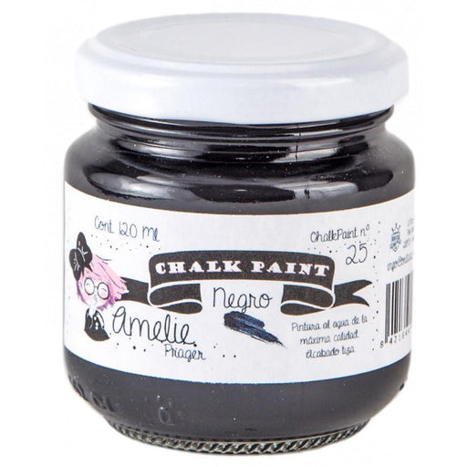Pintura chalky orita Amelie 120ml AMC12025  negro ORITA CENTROARTESANO