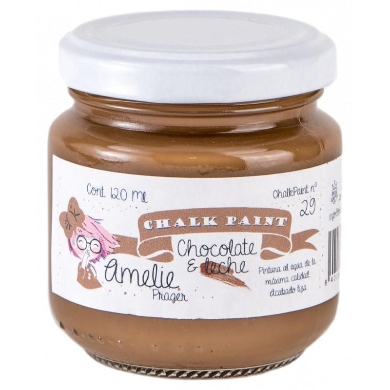 Pintura chalky orita Amelie 120ml AMC12029  chocolate y leche ORITA CENTROARTESANO