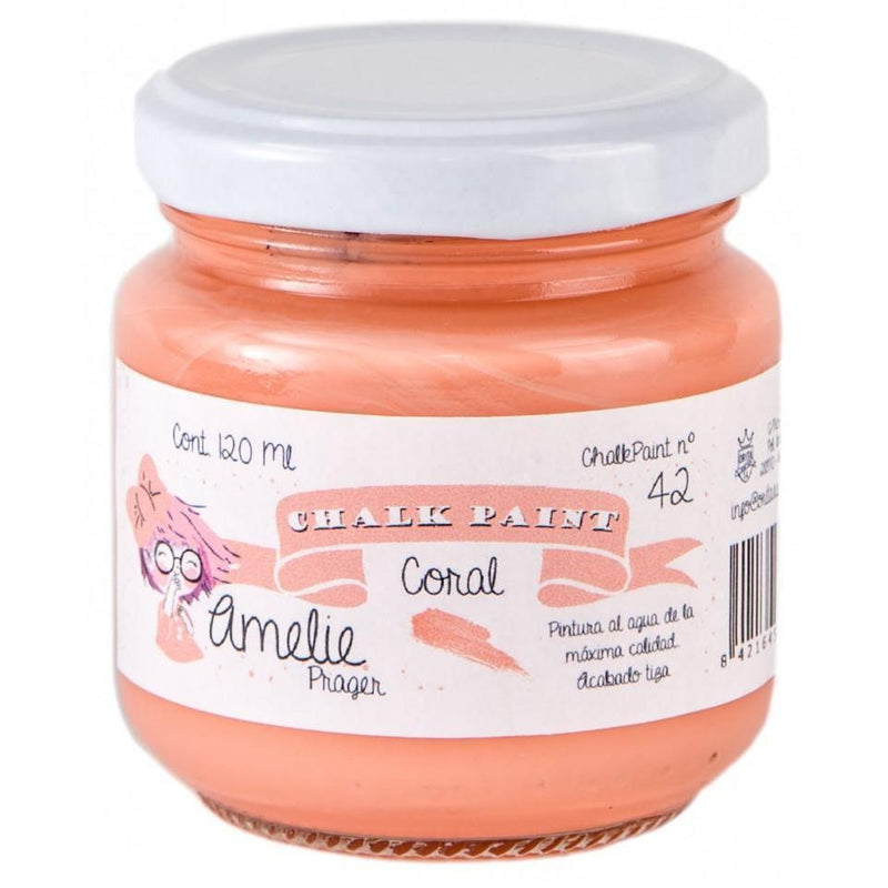 Pintura chalky orita Amelie 120ml AMC12042  coral ORITA CENTROARTESANO