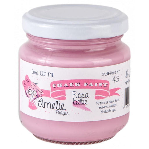 Pintura chalky orita Amelie 120ml AMC12043  rosa bebe ORITA CENTROARTESANO