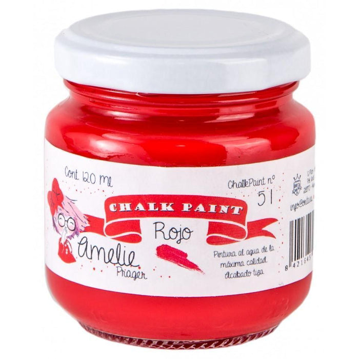 Pintura chalky orita Amelie 120ml AMC12051  rojo ORITA CENTROARTESANO