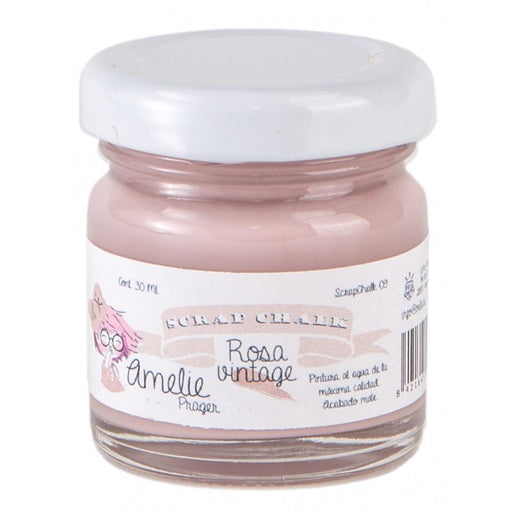 Pintura chalky orita Amelie 30ml AMC09  rosa vintage ORITA CENTROARTESANO