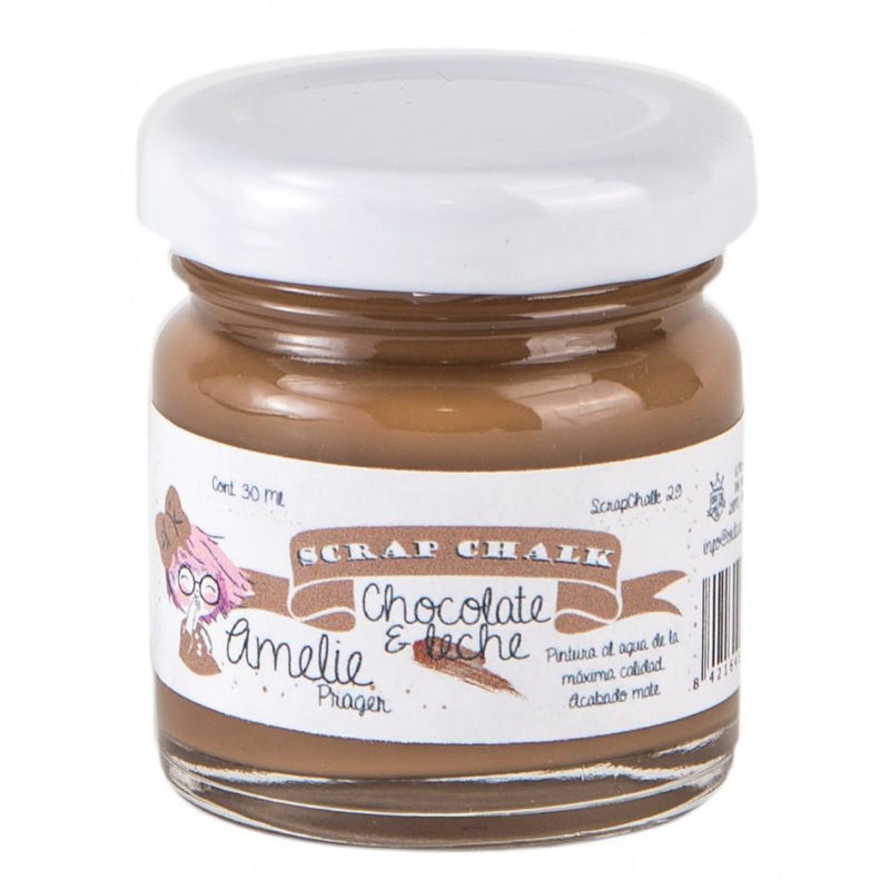 Pintura chalky orita Amelie 30ml AMC29  chocolate con leche ORITA CENTROARTESANO