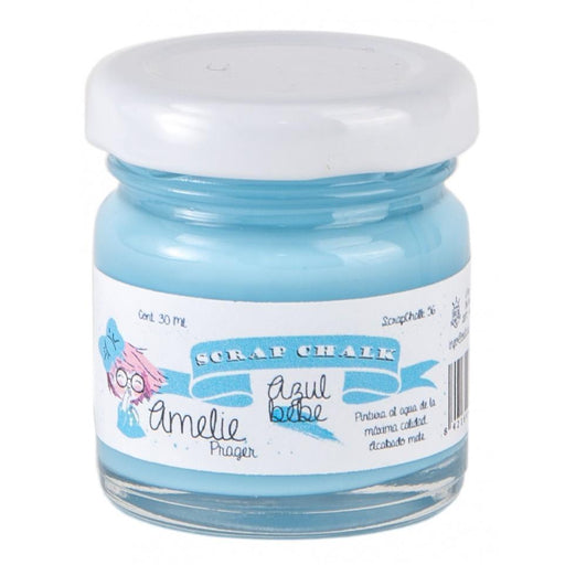 Pintura chalky orita Amelie 30ml AMC56  azul bebe ORITA CENTROARTESANO