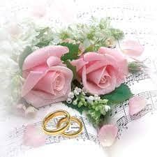 Servilleta decoupage boda ramo de rosas alianzas PAP STAR CENTROARTESANO