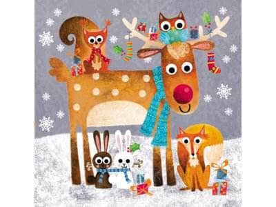 Servilleta decoupage Navidad Funny animals PAP STAR CENTROARTESANO