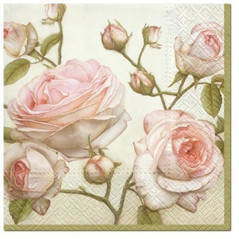 Beautiful Roses flower decoupage napkin