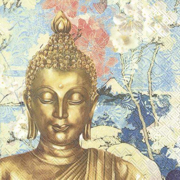 Servilleta decoupage asiaticas Buda Tiempo para relajarse