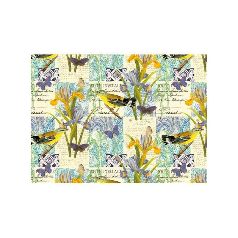 Papel Rossi 70x50cm CRT111 Bird and Flowers PAPEL ROSSI CENTROARTESANO