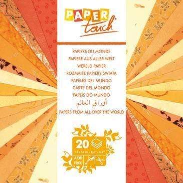 Block papeles del mundo 16x16 naranja PAPELES DEL MUNDO CENTROARTESANO