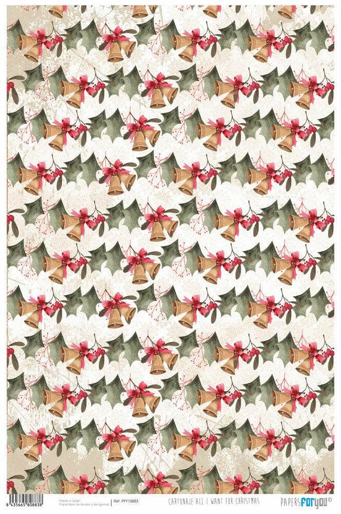 Papel arroz Papers for you 54x33cm PFY10854 All I Want for Christmas PAPERS FOR YOU CENTROARTESANO