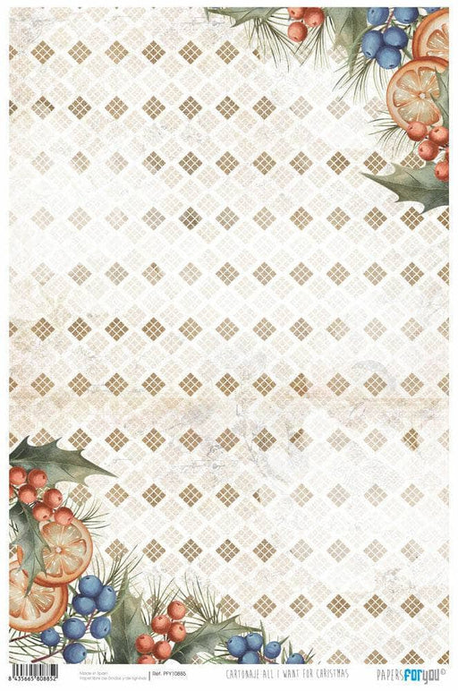 Papel arroz Papers for you 54x33cm PFY10855 All I Want for Christmas PAPERS FOR YOU CENTROARTESANO