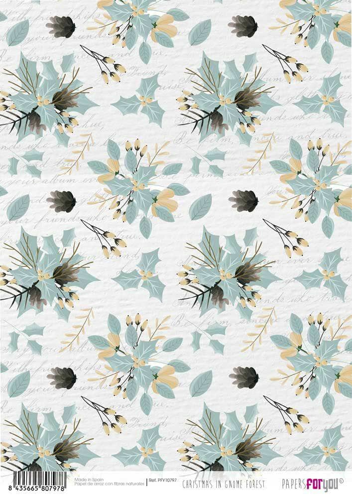 Papel arroz Papers for you 54x33cm PFY11239 Christmas un gnome forest PAPERS FOR YOU CENTROARTESANO