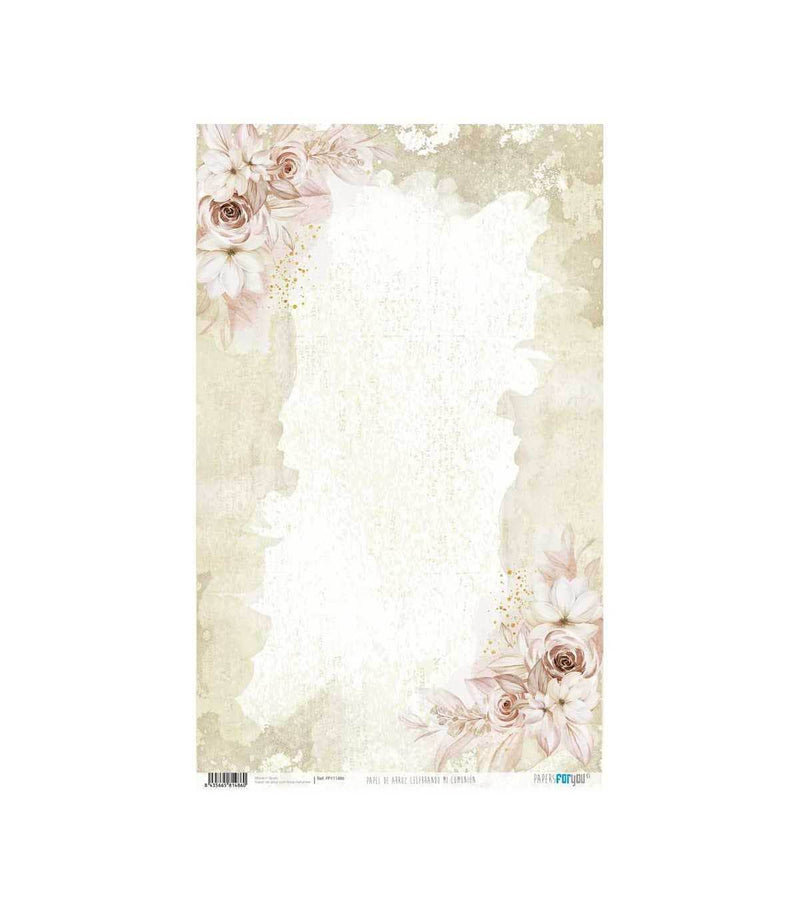 Papel arroz Papers for you 54x33cm PFY11486 Celebrando mi comunion beis PAPERS FOR YOU CENTROARTESANO