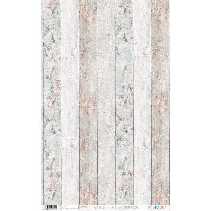 Papel arroz Papers for you 54x33cm PFY1919 madera floral PAPERS FOR YOU CENTROARTESANO