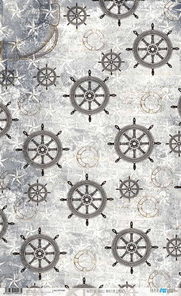 Papel arroz Papers for you 54x33cm PFY1943 Timones maritimos PAPERS FOR YOU CENTROARTESANO