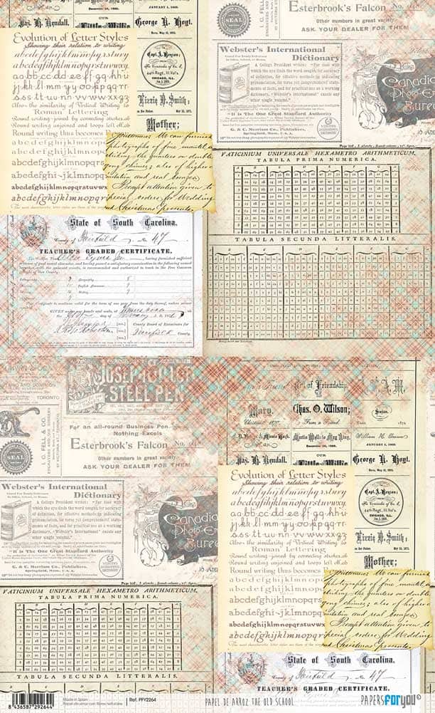 Papel arroz Papers for you 54x33cm PFY2264 The old school PAPERS FOR YOU CENTROARTESANO