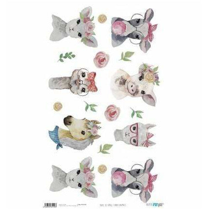 Papel arroz Papers for you 54x33cm PFY3199 Funny Animals PAPERS FOR YOU CENTROARTESANO