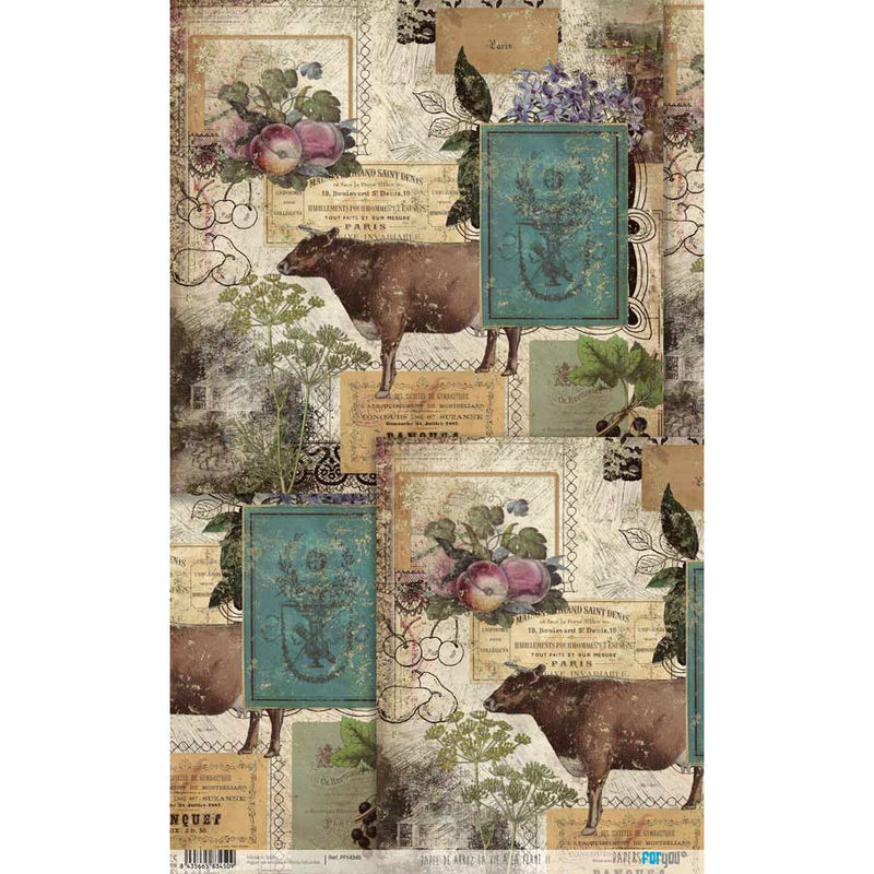 Papel arroz Papers for you 54x33cm PFY4345 La vie a la ferme II PAPERS FOR YOU CENTROARTESANO