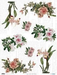 Papel Arroz Papers for You 54x70cm PFY1886 Orchid frangance PAPERS FOR YOU CENTROARTESANO