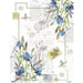 Papel Arroz Papers for You 54x70cm PFY1899 Vintage flowers Blue II PAPERS FOR YOU CENTROARTESANO