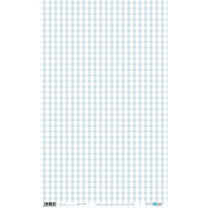 Papel arroz Papers for you PFY1840 basics mini vichy azul bebé 54x33cm PEPERS FOR YOU CENTROARTESANO