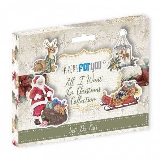 Papersforyou Die Cuts scrap PFY10815 All I Want for Christmas PAPERS FOR YOU CENTROARTESANO