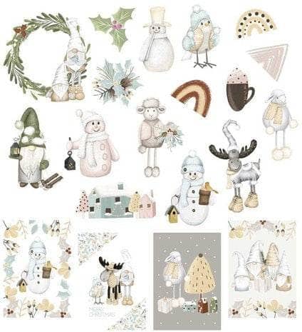 Papersforyou Die Cuts scrap PFY10819 Christmas in Gnomo Forest PAPERS FOR YOU CENTROARTESANO