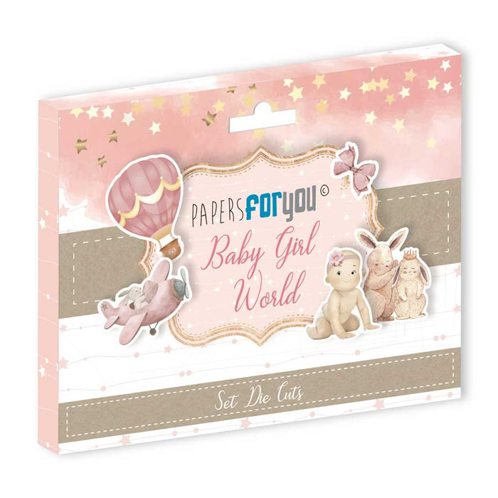 Papersforyou Die Cuts scrap pfyPFY3470 Baby girl World PAPERS FOR YOU CENTROARTESANO