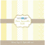 Papersforyou kit 10 papeles scrap PFY10137 Basicos Vainilla PAPERS FOR YOU CENTROARTESANO
