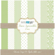 Papersforyou kit 10 papeles scrap PFY10153 Basicos Lima PAPERS FOR YOU CENTROARTESANO