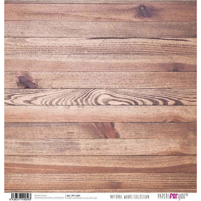 Papersforyou kit 12 papeles scrap PFY099 Natural Woods PEPERS FOR YOU CENTROARTESANO