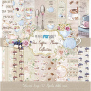 Papersforyou kit 12 papeles scrap PFY1106 One coffee please PEPERS FOR YOU CENTROARTESANO