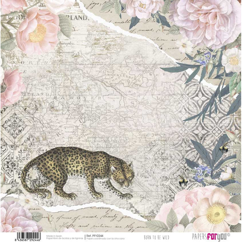 Papersforyou kit 12 scrap papers PFY2238 born to be wild