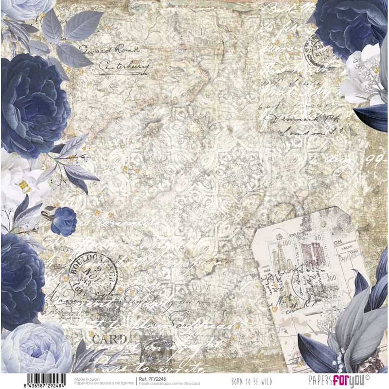Papersforyou kit 12 scrap papers PFY2238 born to be wild
