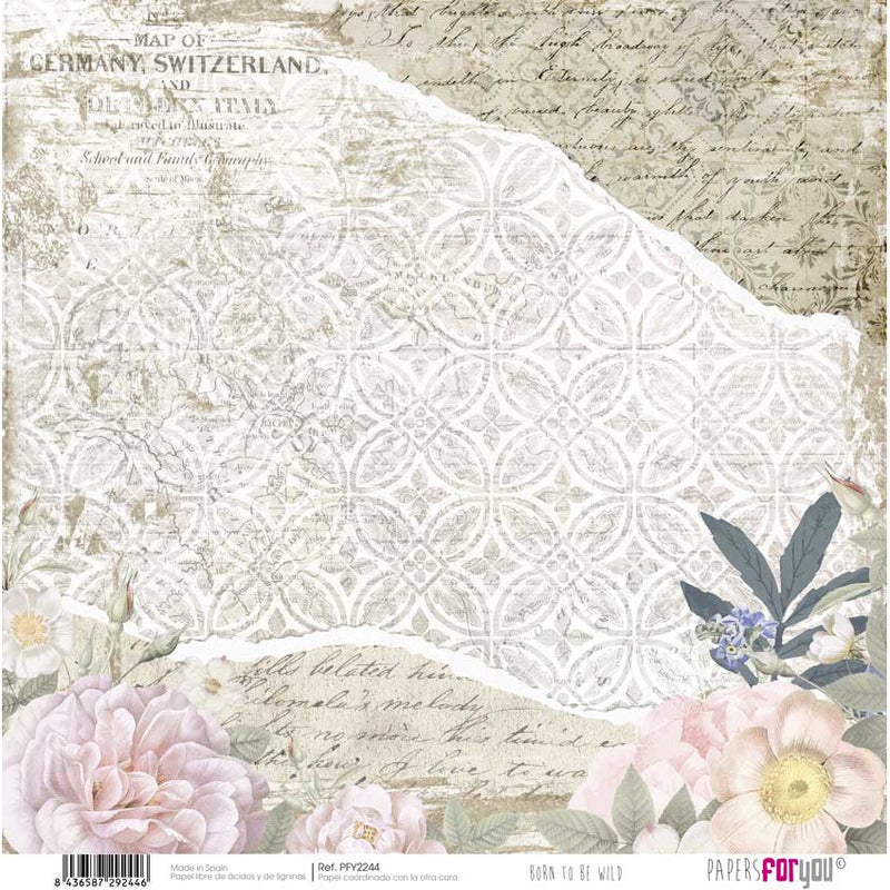 Papersforyou kit 12 scrap papers PFY2238 born to be wild