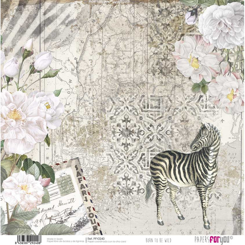 Papersforyou kit 12 scrap papers PFY2238 born to be wild