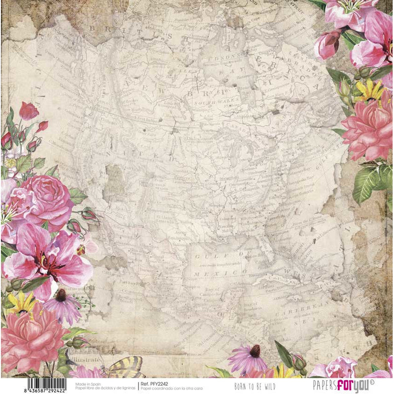 Papersforyou kit 12 scrap papers PFY2238 born to be wild