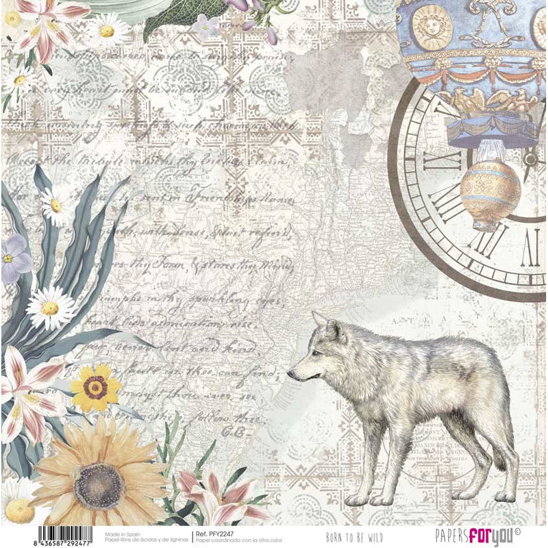 Papersforyou kit 12 scrap papers PFY2238 born to be wild
