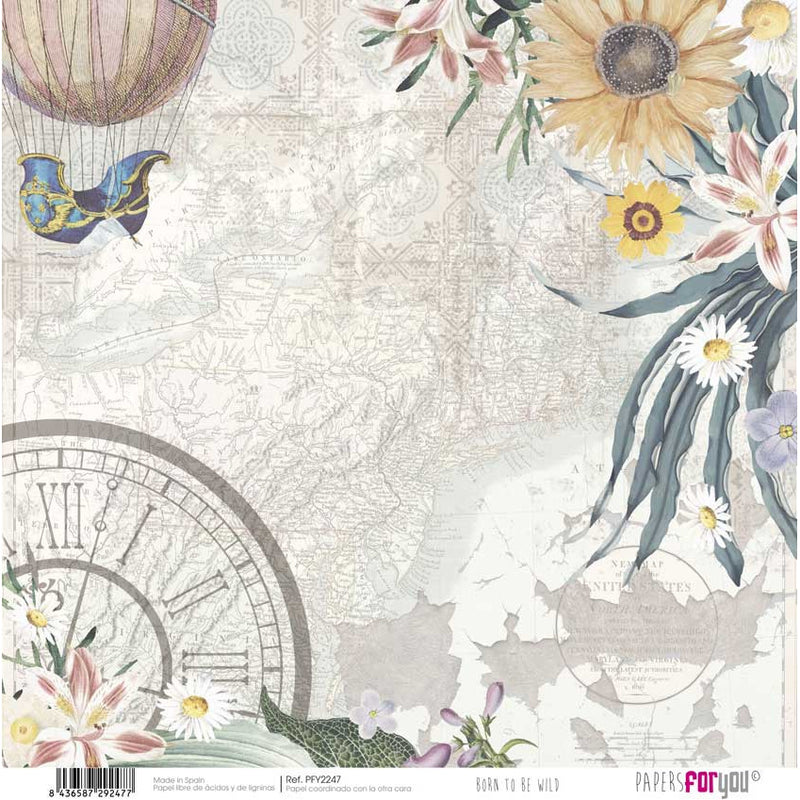Papersforyou kit 12 scrap papers PFY2238 born to be wild