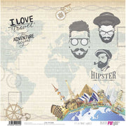 Papersforyou kit 12 papeles scrap PFY2443 It´s a man¨s World Collection PAPERS FOR YOU CENTROARTESANO